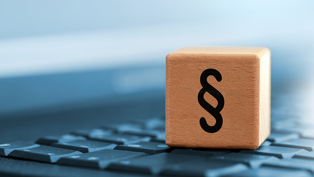 Paragraphenzeichen auf Tastatur